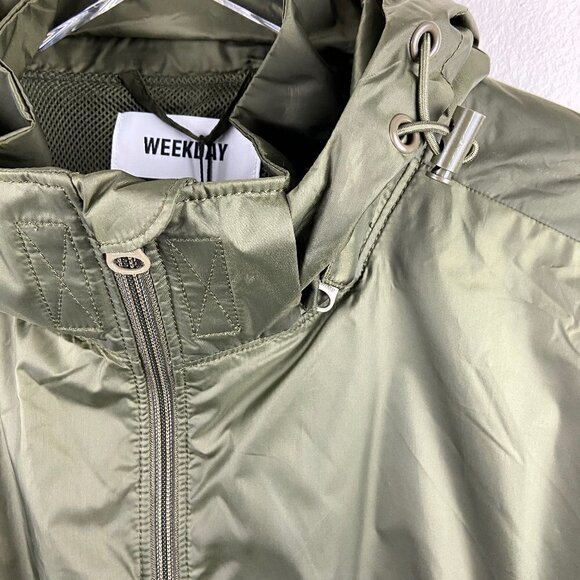 WEEKDAY | Florian Wind Parka Dark Khaki Large NWT - Picture 6 of 16